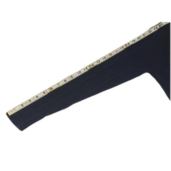 CAbi Cable Knit Navy Blue Cardigan Sweater Womens L Style 3882 - Picture 5 of 6